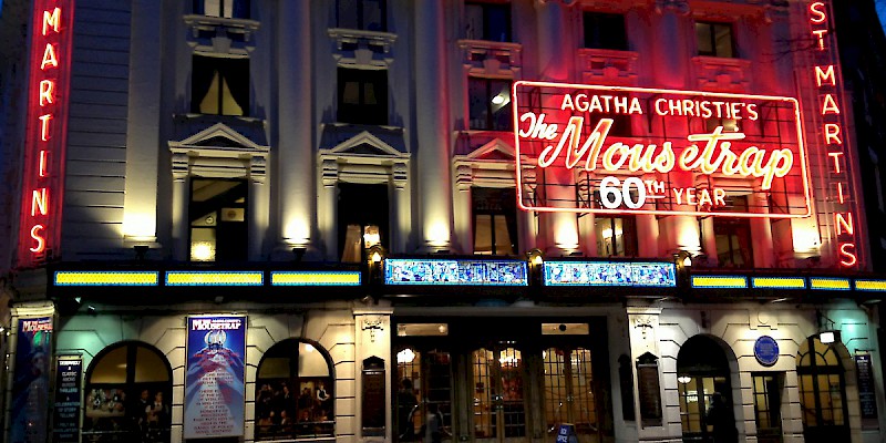 St. Martins Theatre, London, home of Agatha Christie's The Mousetrap (Photo by David McKelvey)