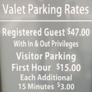 Hotel garages are expensive in every country (Photo )