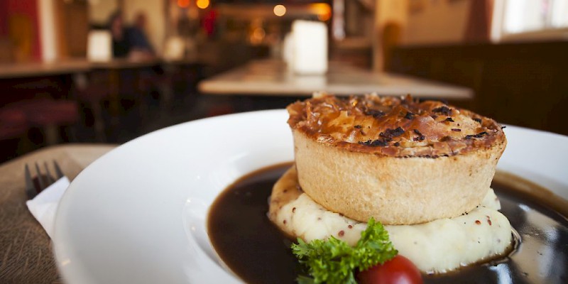 One of the famous pies at The Raven pub, The Raven, Bath (Photo courtesy of the pub)
