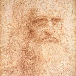 Self-portrait (c. 1512) by Leonardo Da Vinci—or at least it is believed to be a self portrait—in the Biblioteca Reale, Turin (Photo courtesy of the Biblioteca Reale)
