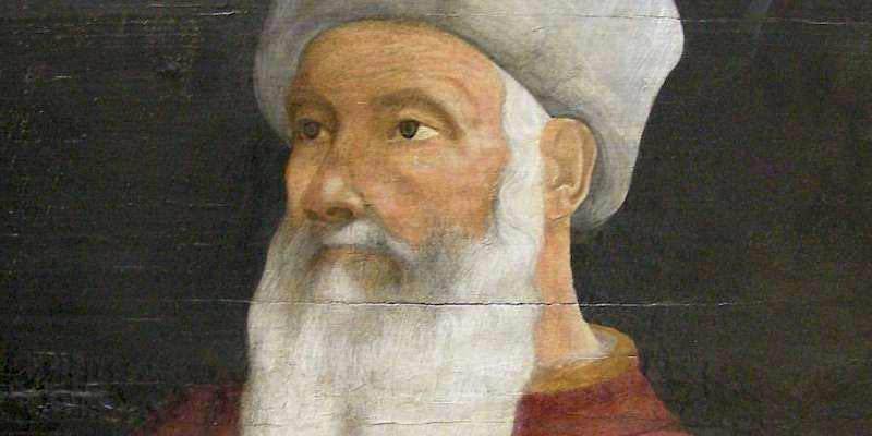 Portrait of Paolo Uccello (16C), by an unknown Florentine artist, from a fresco now at the Louvre, Paris (Photo by sailko)