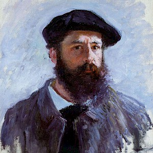 Self Portrait with Beret (1886) by Claude Monet, in a Private Collection (Photo by unknown)