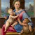 The Madonna and Child with the Infant Baptist (aka The Garvagh Madonna or The Aldobrandini Madonna) (1509/10) by Raphael Sanzio (1483â€“1520), National Gallery, London (Photo courtesy of the National Gallery)