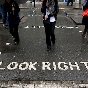 Look right when crossing the street (Photo by Mirkuz)