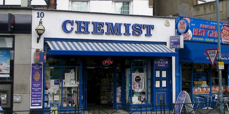 A chemists (pharmacy) in London (Photo by Michael Caroe Andersen)