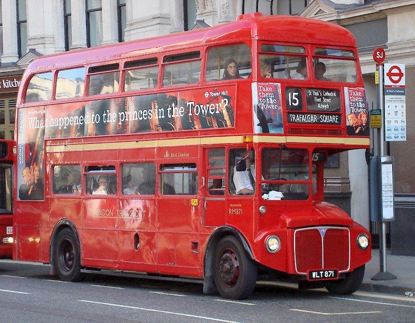 double decker bus in england