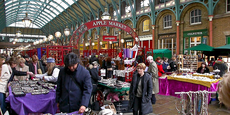 The stalls at Covent Garden market (Photo Â© Reid Bramblett)