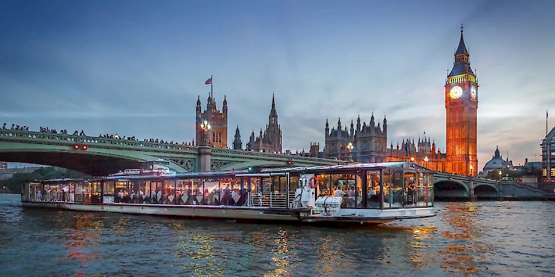 A cruise on the Thames River in London (Photo courtesy of Bateaux London Cruises)