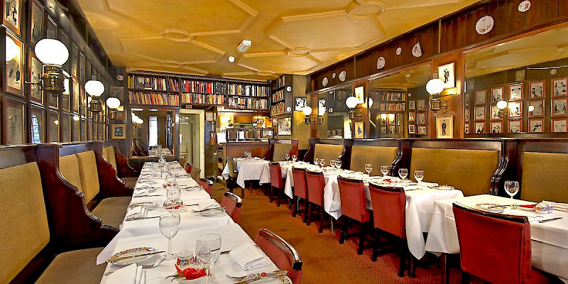 The main dining room at Gay Hussar (Photo courtesy of the restaurant)