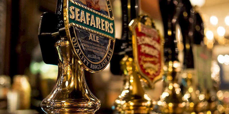 Taps at a London pub (Photo by Robert S. Donovan)