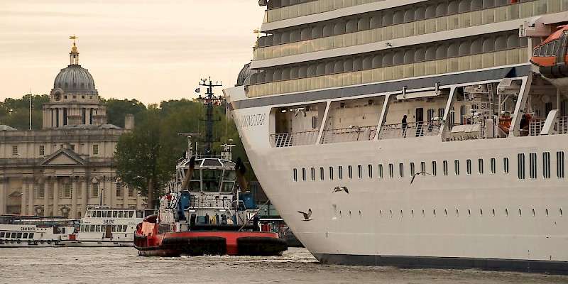 The Viking Star is the largest cruise ship to visit the downtown Port of London (Photo courtesy of Port of London)