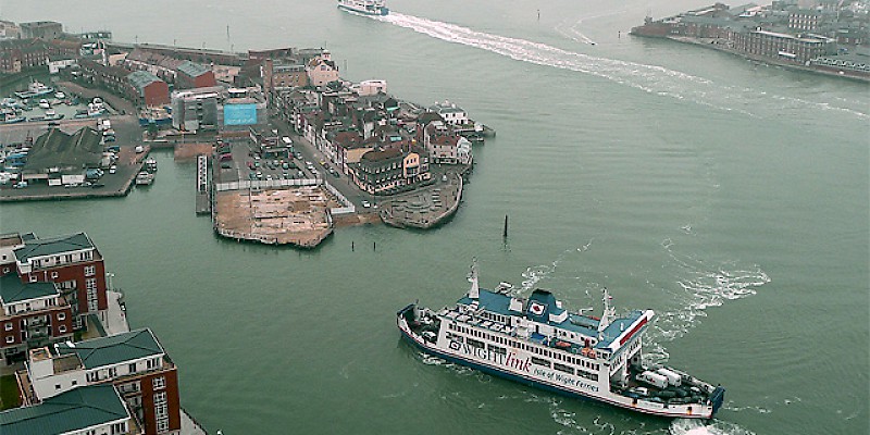 A ferry pulling into Portsmouth Harbour (Photo by Roger Kidd)