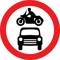 No motor vehicles allowed