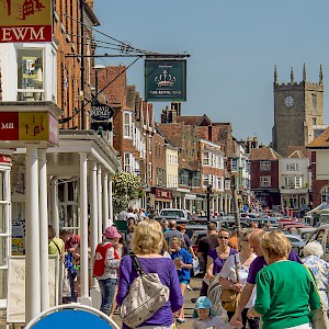 Shoppers on the High Street of Marlborough, Wiltshire (Photo )