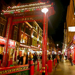 The Chinese Gate on Gerrard Street, Soho, London (Photo Â© Reid Bramblett)