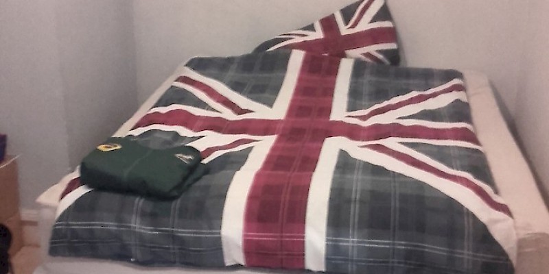This veddy British guest bed belongs to a 33-year-old Welsh doctor living in London, offered through Couchsurfing.com, Couchsurfing, General (Photo courtesy of the host)
