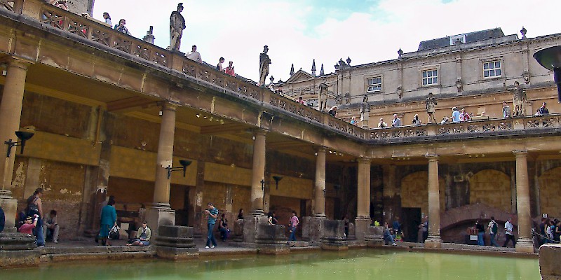 The Great Bath pool at the Roman baths (Photo Â© Reid Bramblett)