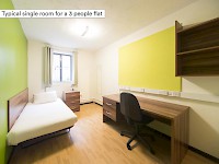 A single room in a three-bedroom flat