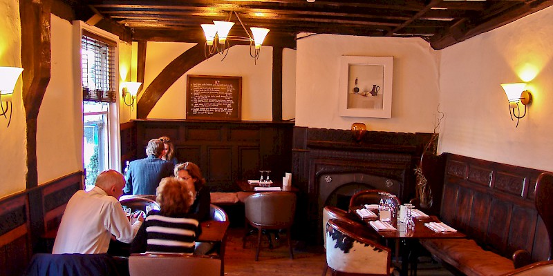 A dining room at the Haunch of Venison (Photo Â© Reid Bramblett)
