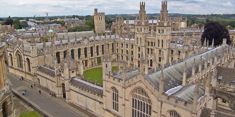 View of All Souls College from St Mary the Virgin's tower (Photo Â© Reid Bramblett)