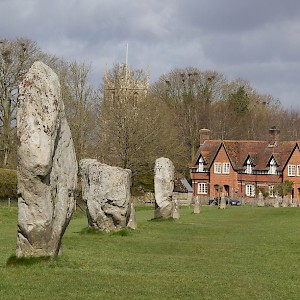 The standing stones of Avebury run right through the village (Photo by Barry Skeates)
