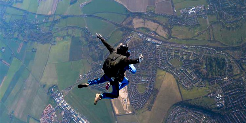 Skydiving over Salisbury and Wiltshire (Photo courtesy of Visit Wiltshire)