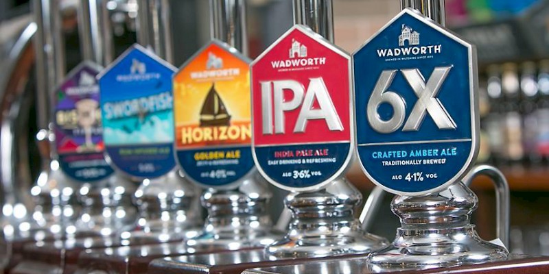 Wadworth taps (Photo courtesy of the brewery)