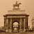 Photograph c. 1850 showing the Wellington Arch with the Wellington Statue, Wellington Arch, London (Photo unknown photographer)