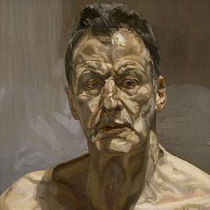 Reflection, a self-portrait (1985) of Lucian Freud (Photo courtesy of the National Portrait Gallery, London)